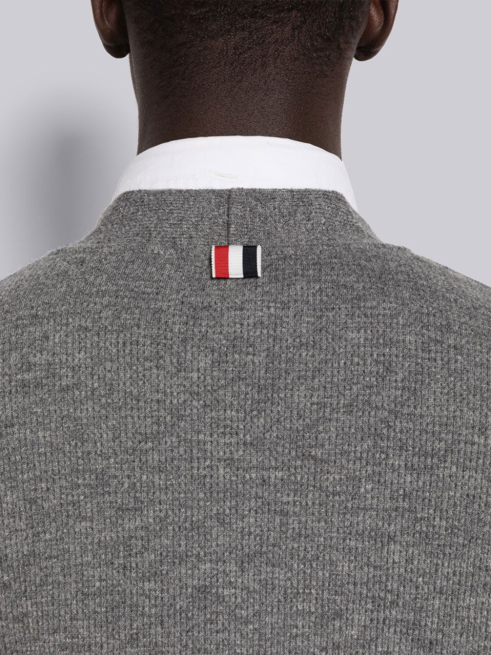Grey Men Thom Browne Cashmere Waffle Cardigan | RIT39L53454