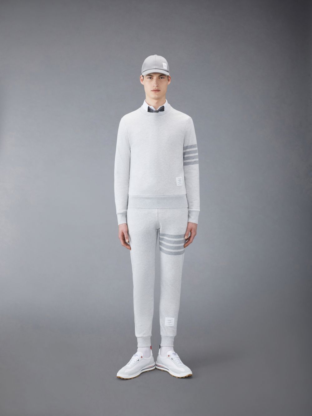 Grey Men Thom Browne Classic Loopback 4-Bar Sweatshirts | QWG24O18645
