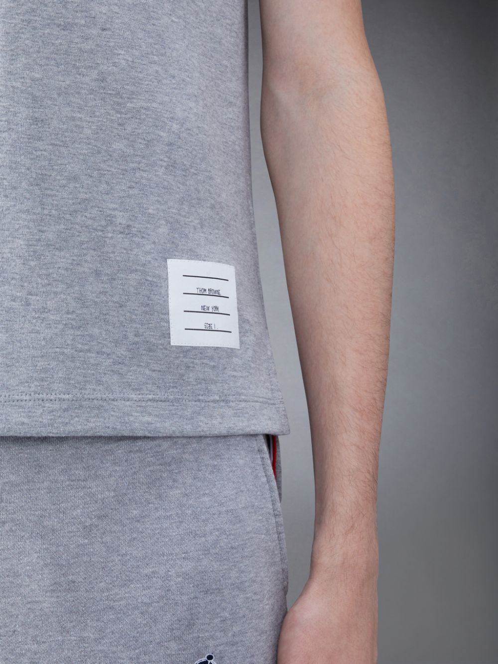 Grey Men Thom Browne Cotton 4-Bar Short Sleeve Polo Shirt | NBD01P52056