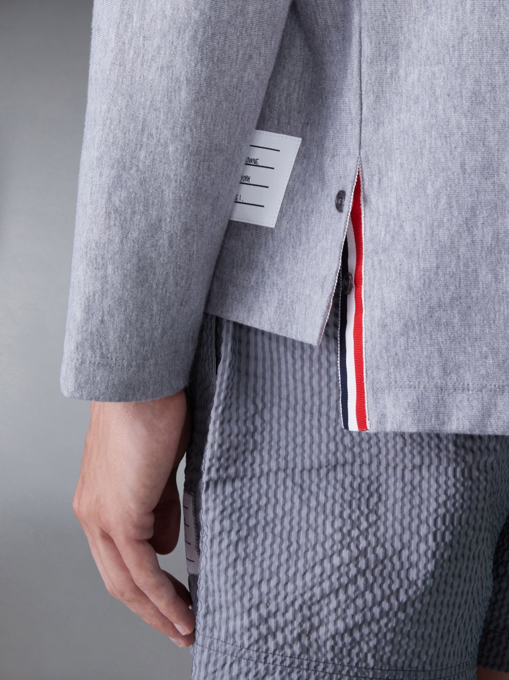 Grey Men Thom Browne Jersey Oversized T Shirts | GPV95O70248