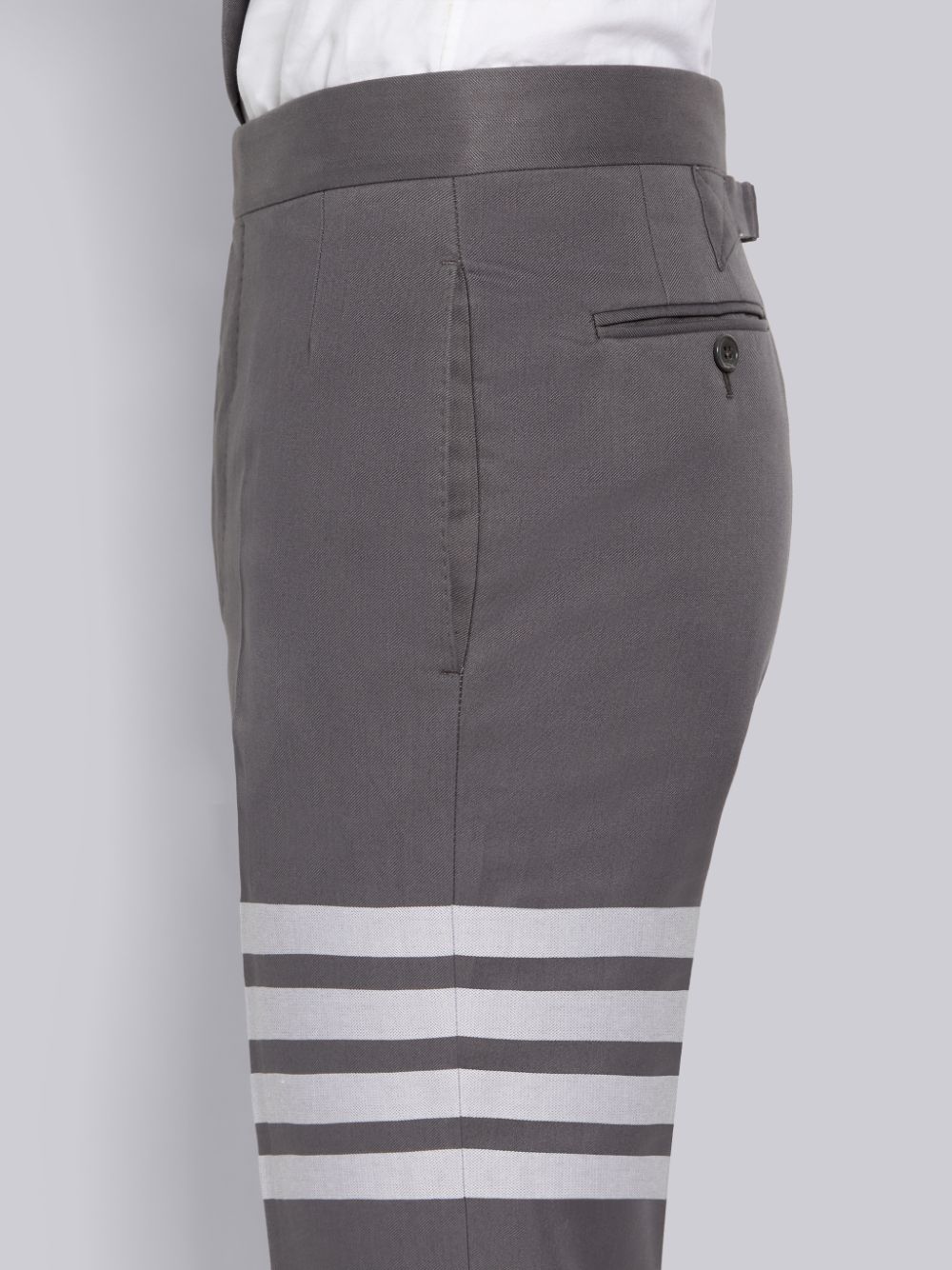 Grey Men Thom Browne Medium Cotton Suiting Engineered 4-Bar Classic Pants | YGQ80F32811