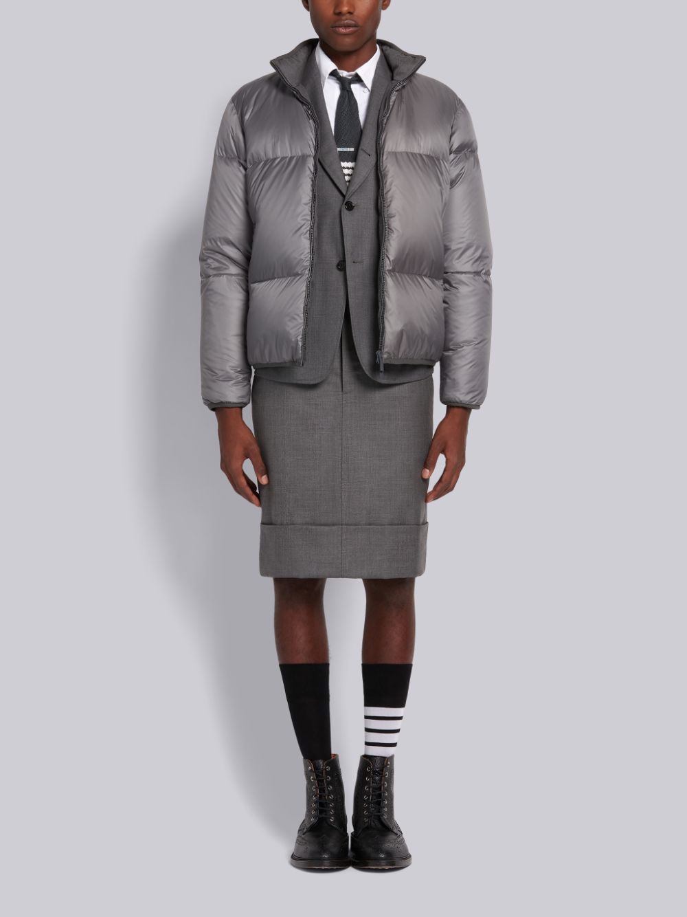 Grey Men Thom Browne Medium Super 120s Wool Twill Sack Jackets | QPS05X71947