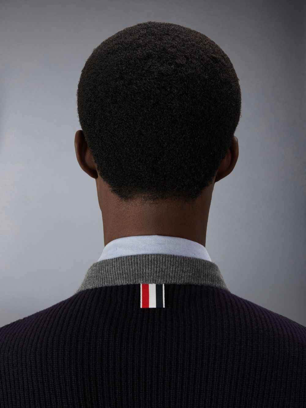 Grey Men Thom Browne Merino Wool 2 in 1 Half 4-Bar Pullover | XYV36E13890