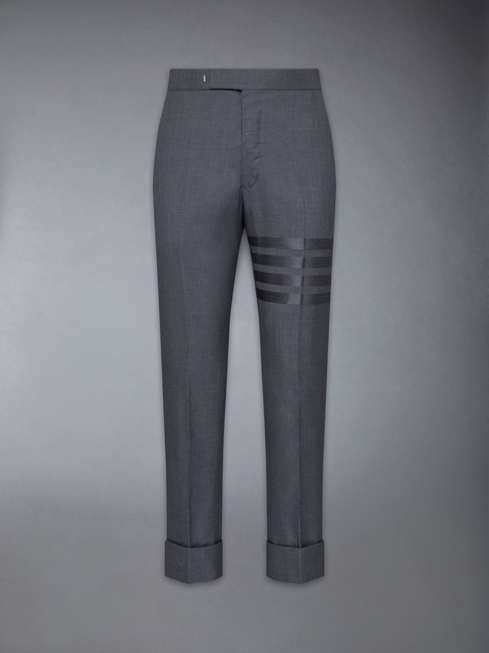 Grey Men Thom Browne PLAIN WEAVE SUITING 4-BAR CLASSIC BACKSTRAP Pants | ONB45G49308