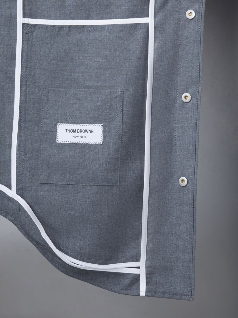 Grey Men Thom Browne Plain Weave 4-Bar Jacket Shirts | BSZ52N66911