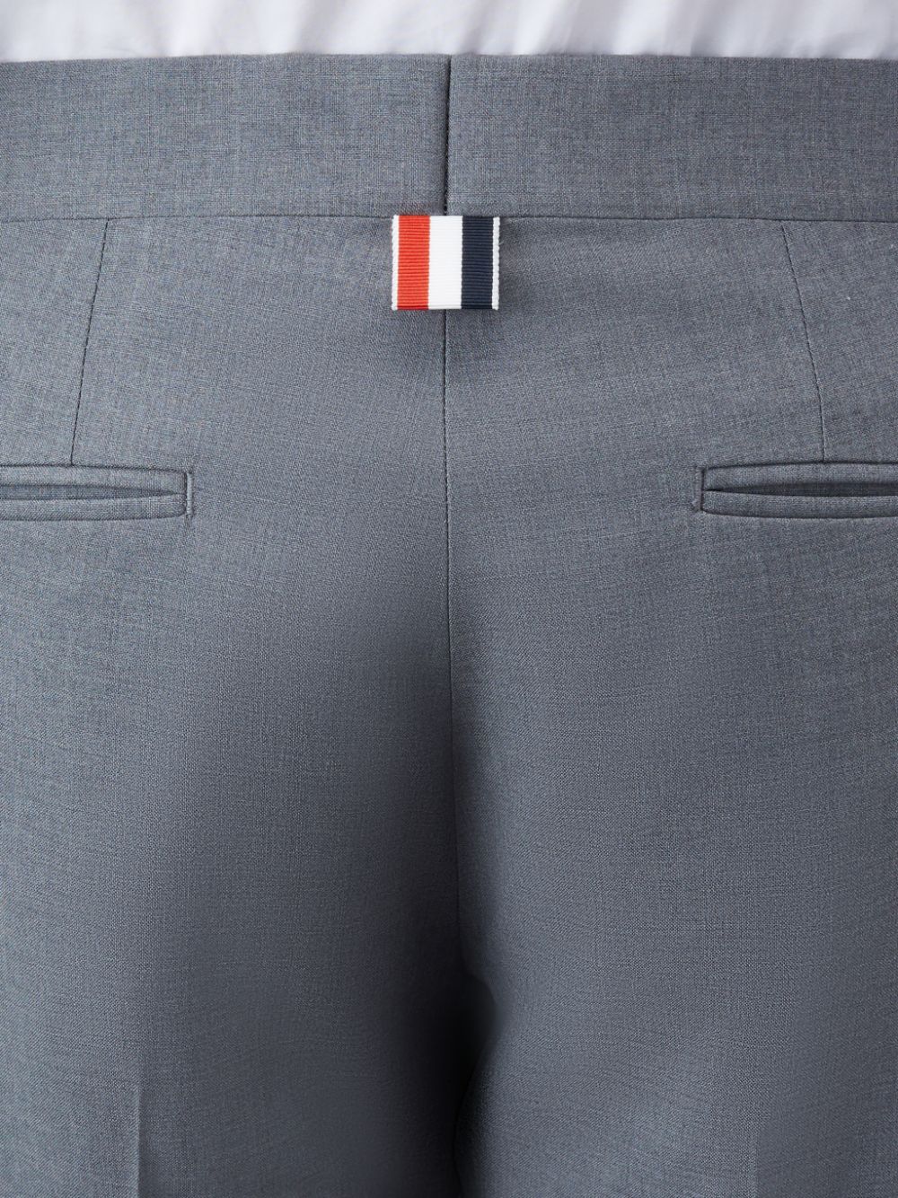 Grey Men Thom Browne Plain Weave 4-Bar Low Rise Pants | MGU17H98782