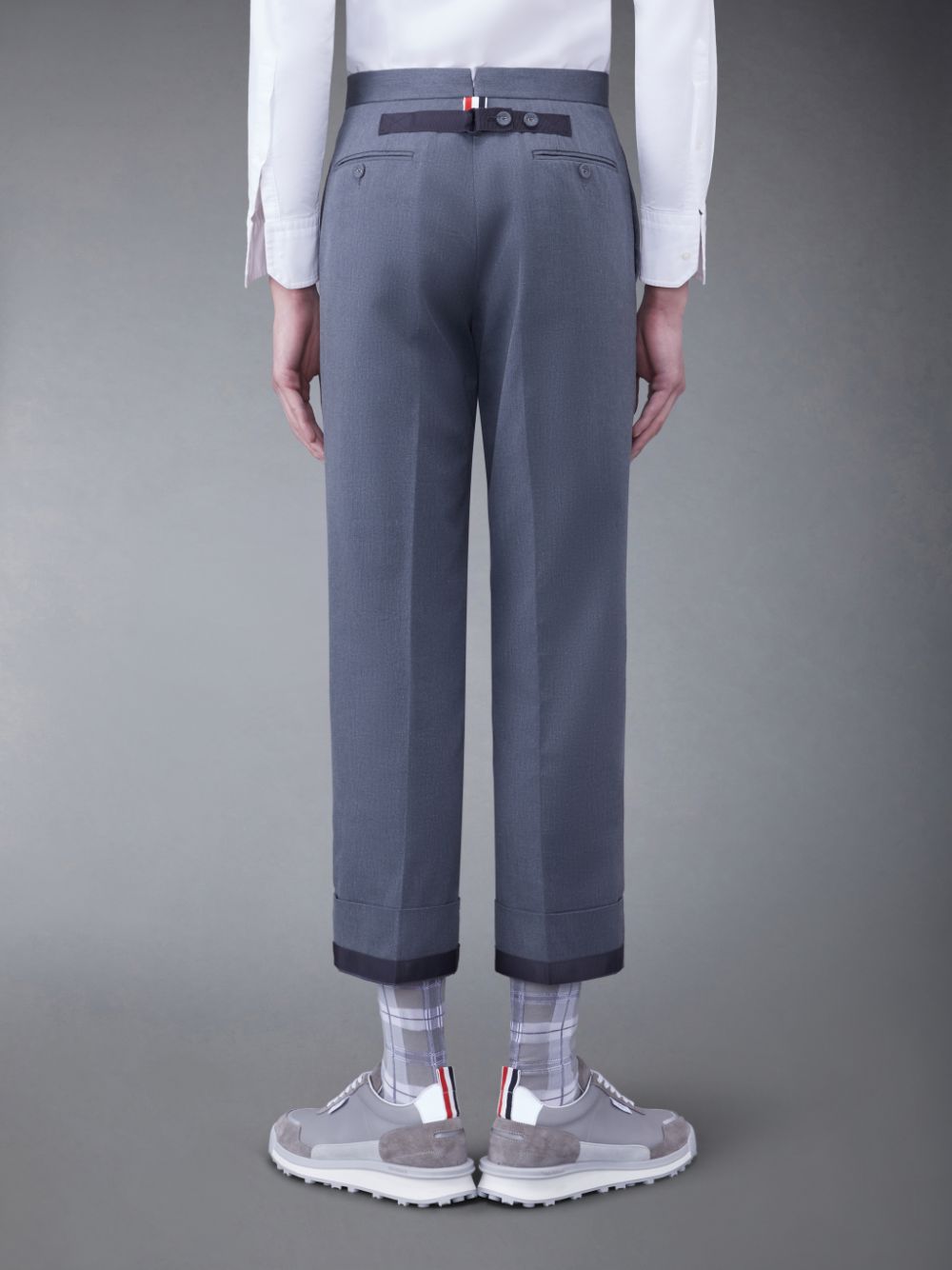 Grey Men Thom Browne Typewriter Cloth Classic Pants | NON40P51829