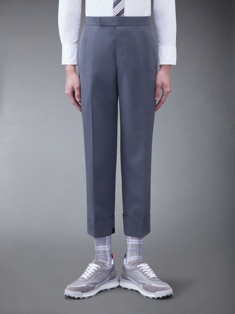 Grey Men Thom Browne Typewriter Cloth Classic Pants | NON40P51829