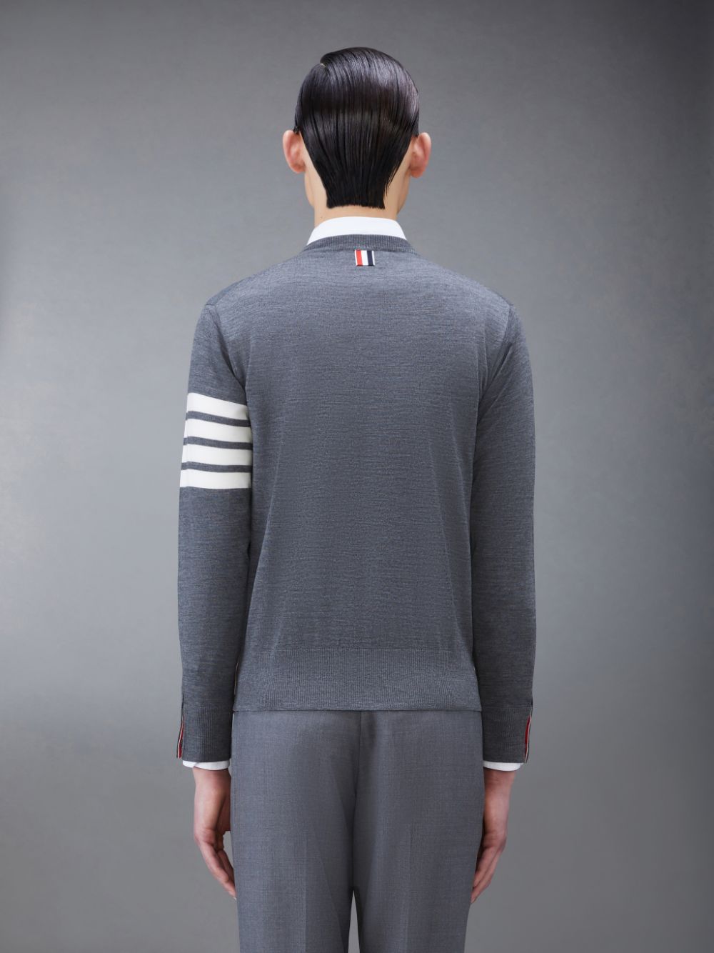 Grey Men Thom Browne Wool 4-Bar Pullover | NWJ92A89531