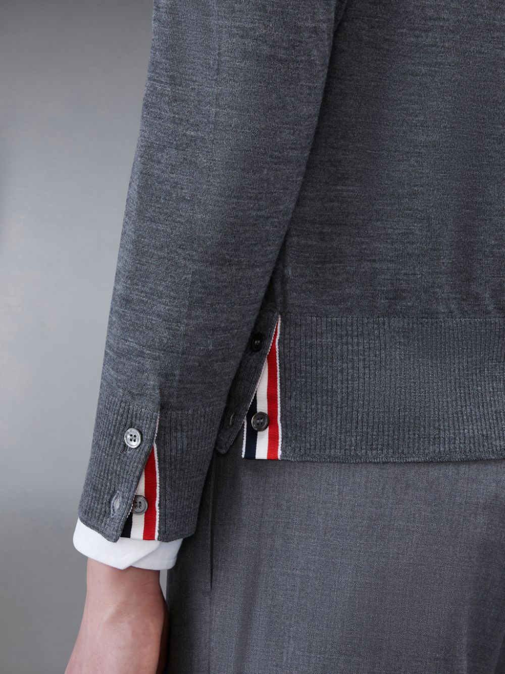 Grey Men Thom Browne Wool 4-Bar Pullover | NWJ92A89531