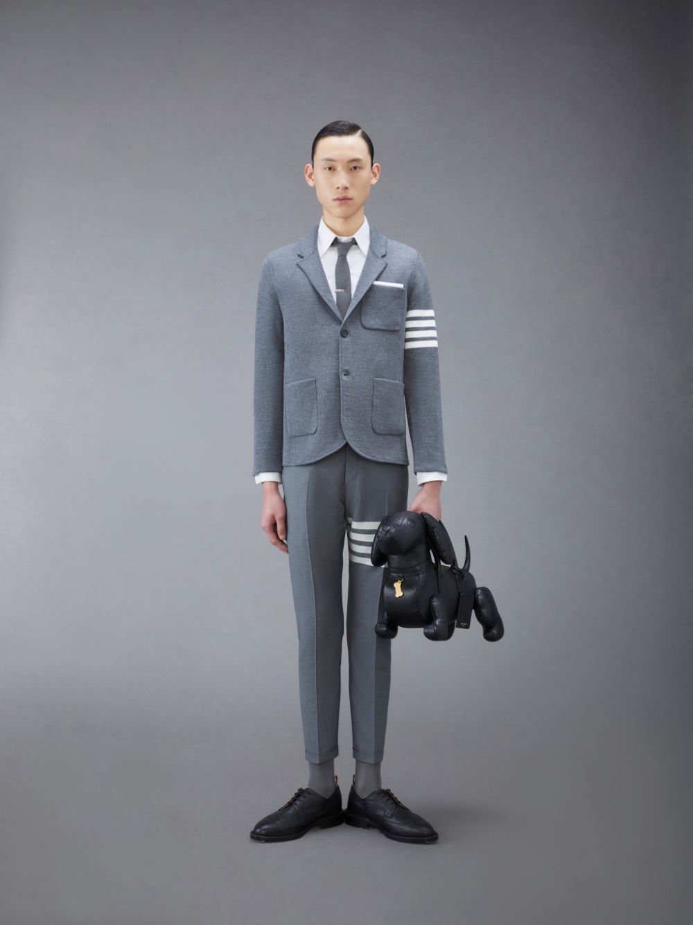 Grey Men Thom Browne Wool 4-Bar Sport Coats | VFX82B68914