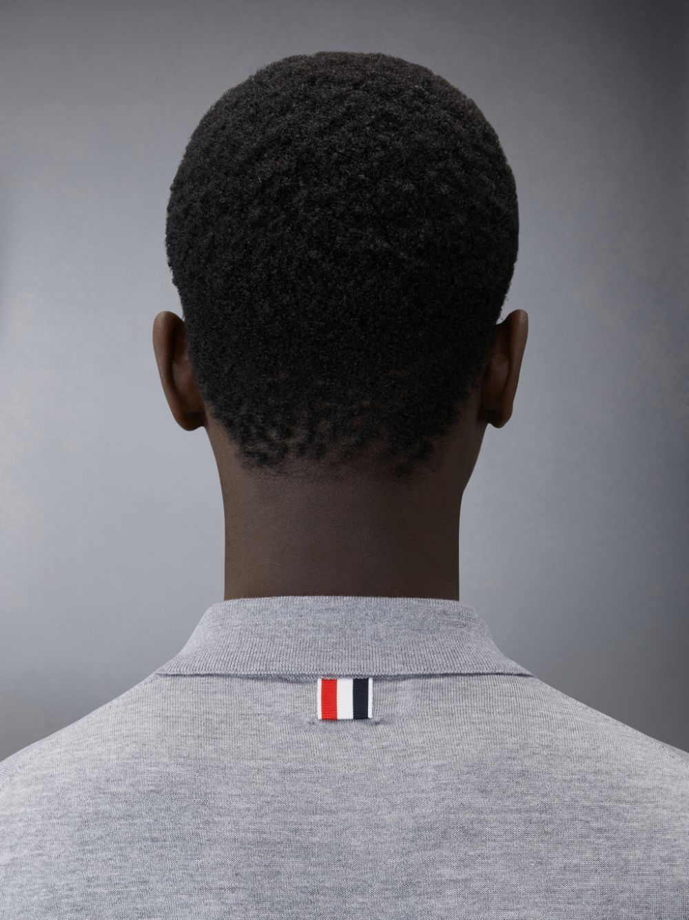 Grey Men Thom Browne Wool Short Sleeve Polo Shirt | UYA28V79740