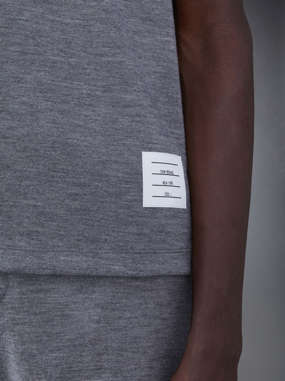Grey Men Thom Browne Wool Short Sleeve Polo Shirt | AEO80G15810