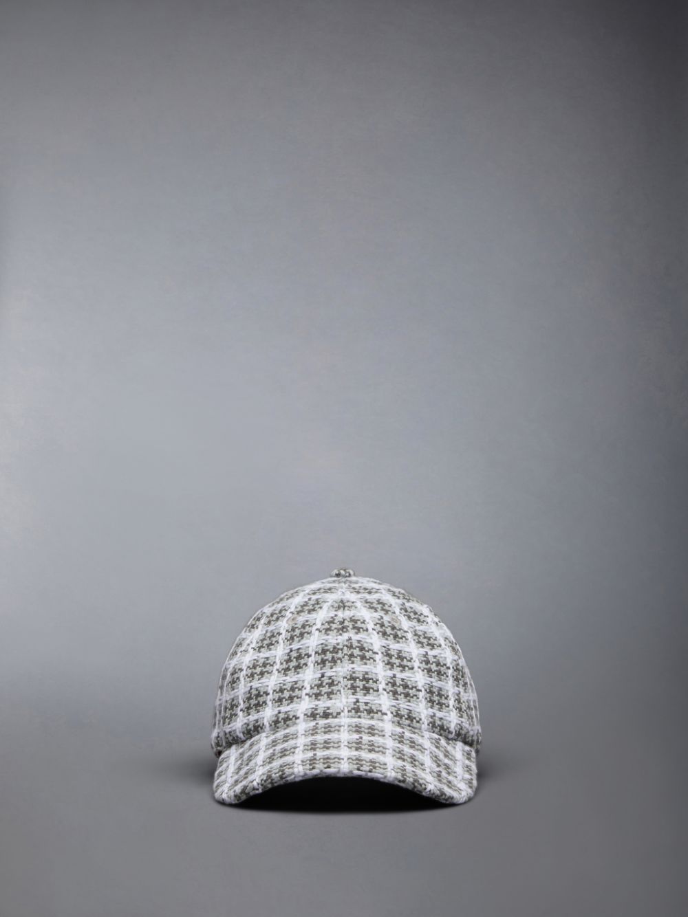 Grey Women Thom Browne Check Summer Tweed Classic Baseball Caps | CDW85L12071