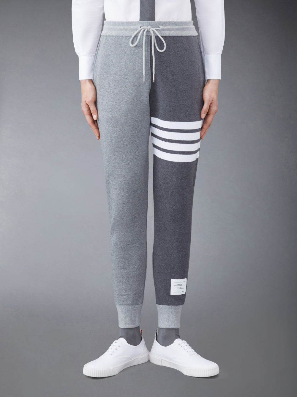 Grey Women Thom Browne Funmix Loopback 4-Bar Sweatpants | ZCG67Q94397