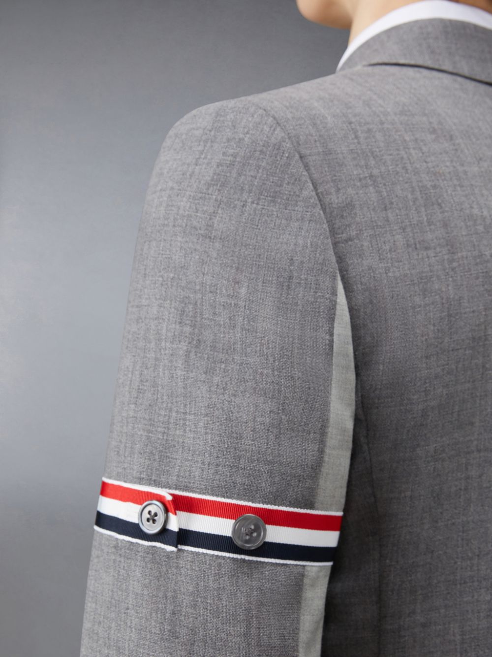 Grey Women Thom Browne Funmix Wool Fresco High Armhole Sport Coats | VWT53D65959