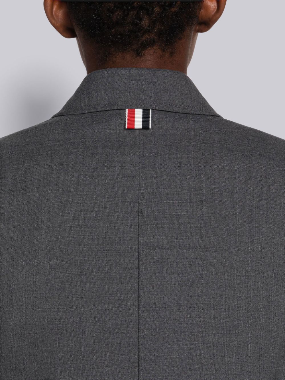 Grey Women Thom Browne PLAIN WEAVE 4-BAR CHESTERFIELD Coats | BJK23V98814