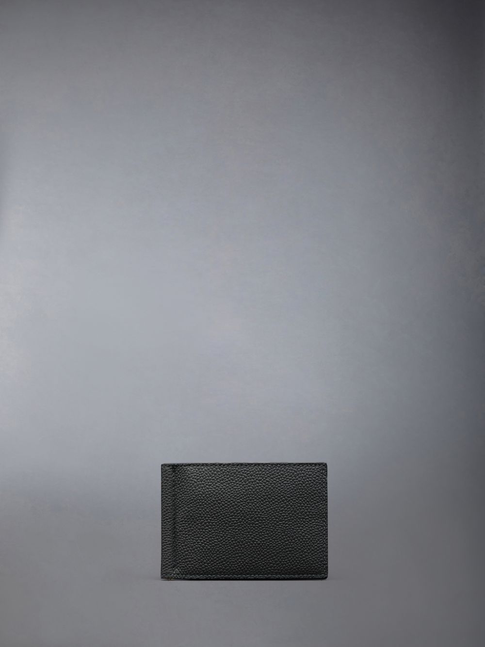 Grey Women Thom Browne Pebble Grain Leather Money Clip Wallets | PLN22T57273