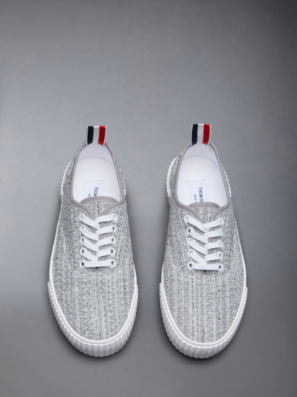 Grey Women Thom Browne Tweed Heritage Sneakers | PCN58J19107