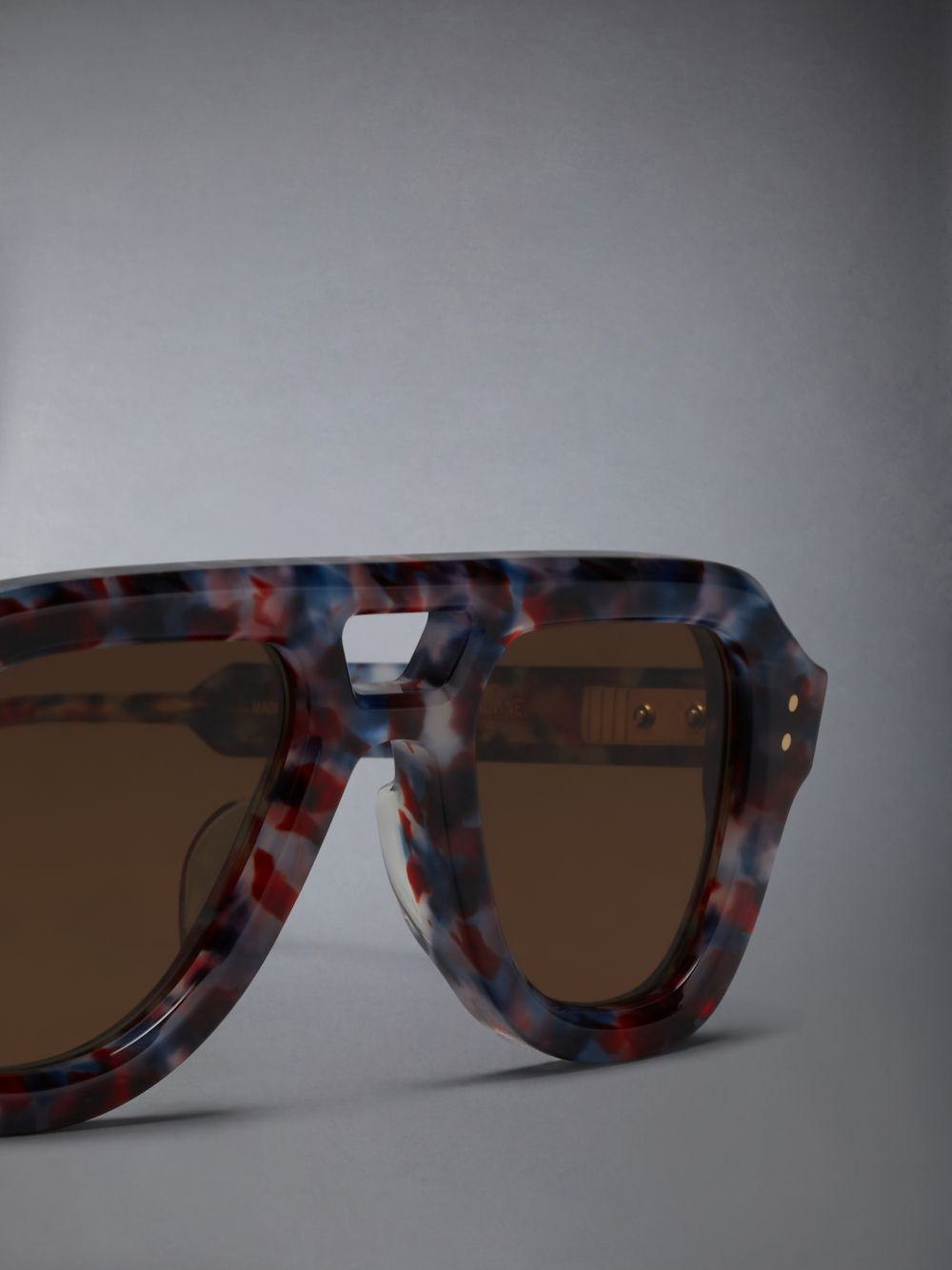 Multicolor Women Thom Browne Acetate Aviator Sunglasses | ZPE65R61588