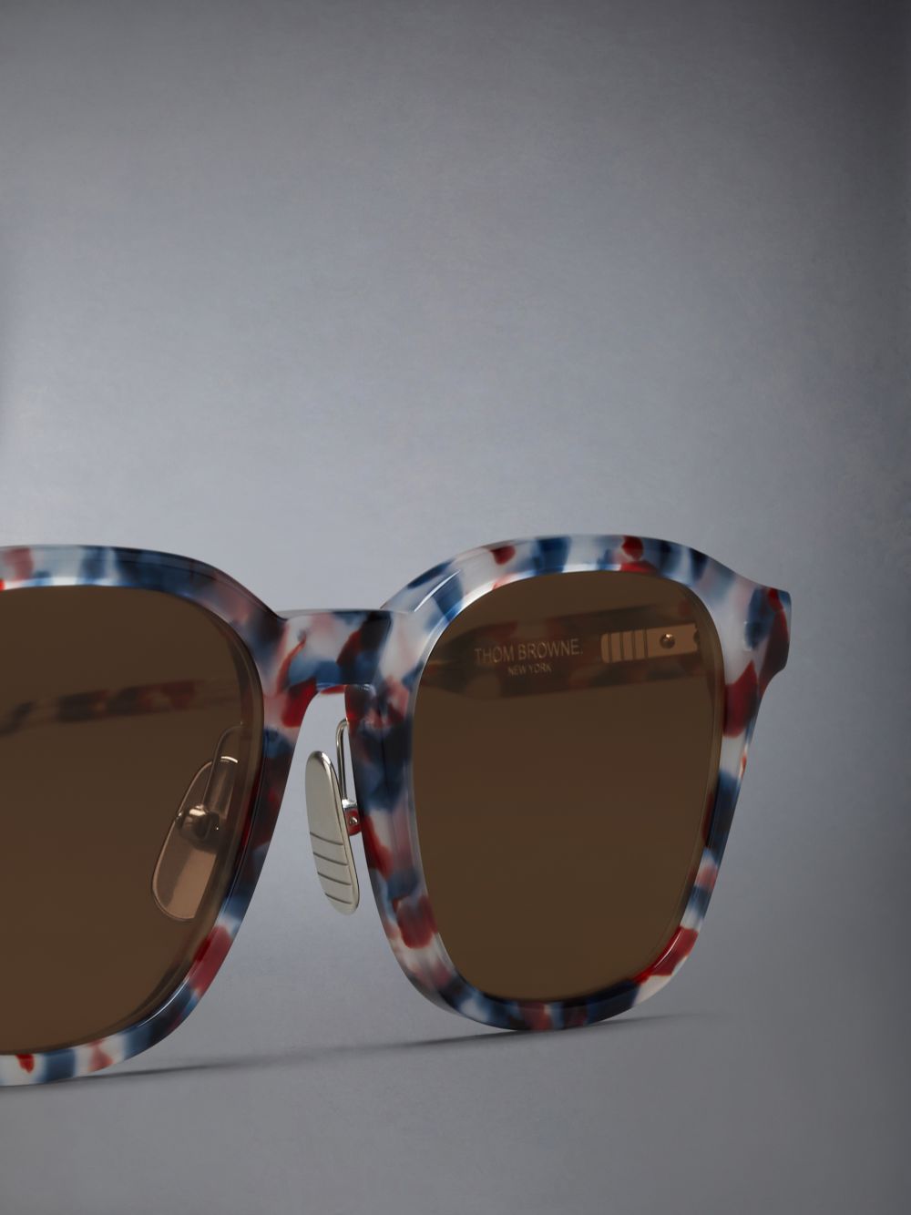 Multicolor Women Thom Browne Acetate Rectangular Sunglasses | WAM03E83907