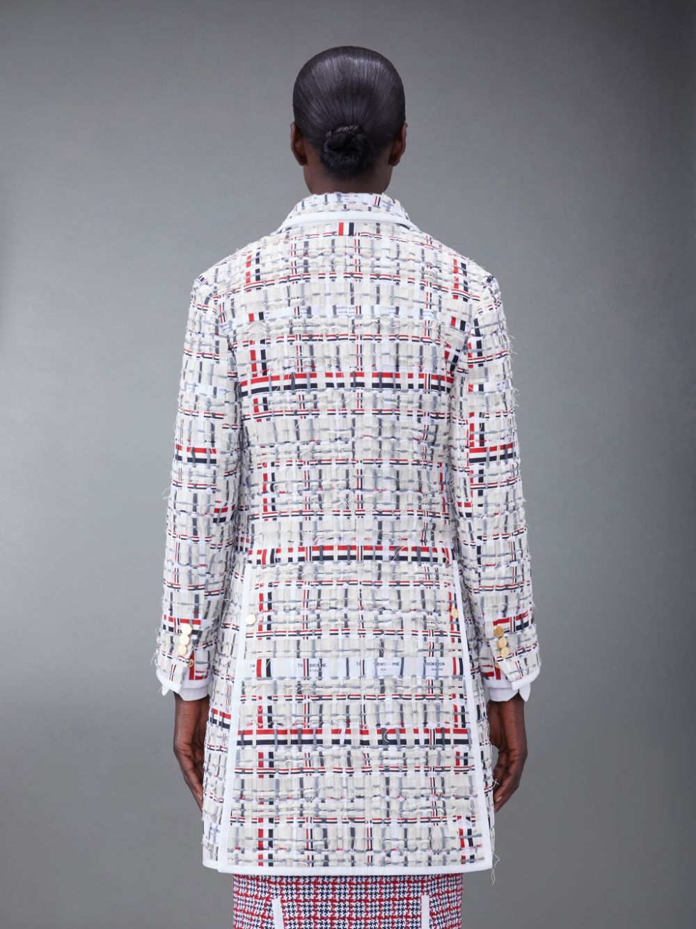 Multicolor Women Thom Browne Deconstructed Tweed Slim Fit Sport Coats | QGG63N06402