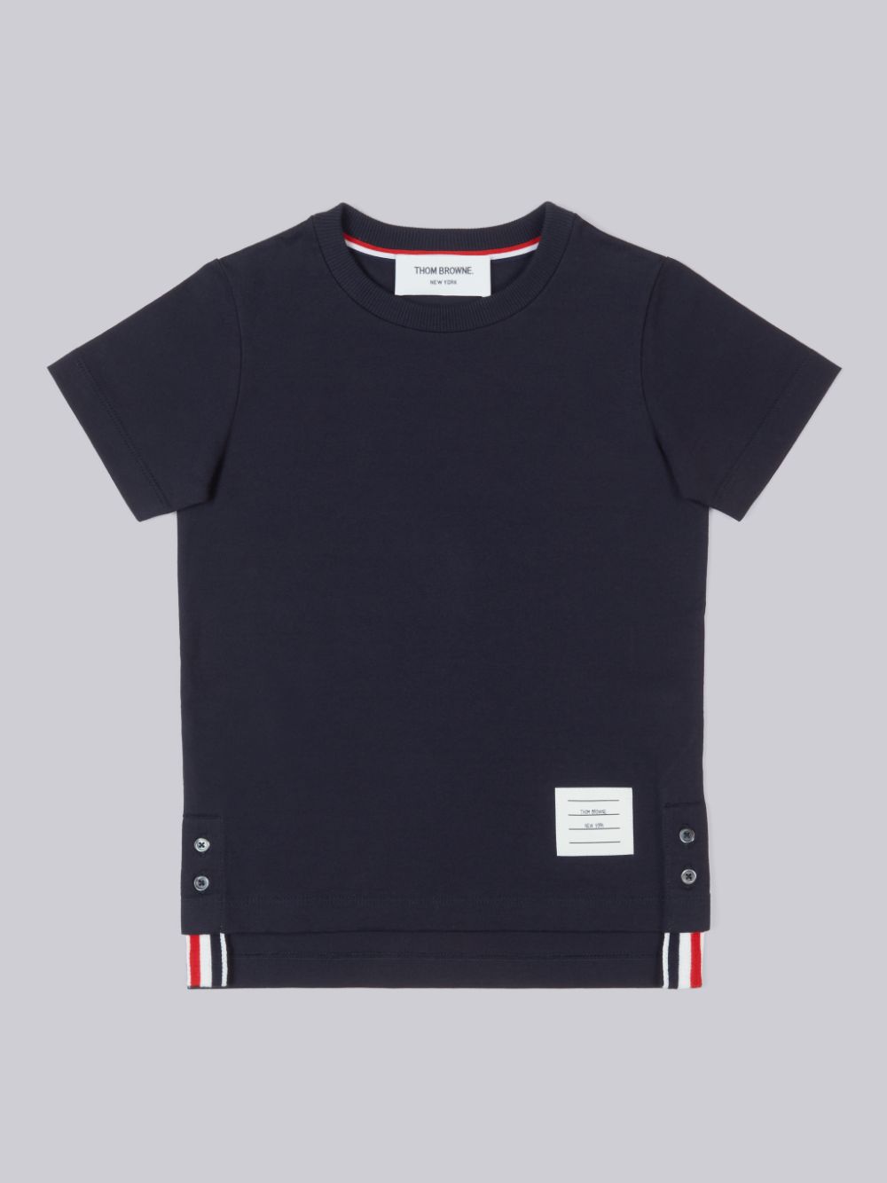 Navy Girls\'s Thom Browne Cotton Jersey Short Sleeve T Shirts | XRX81O24699