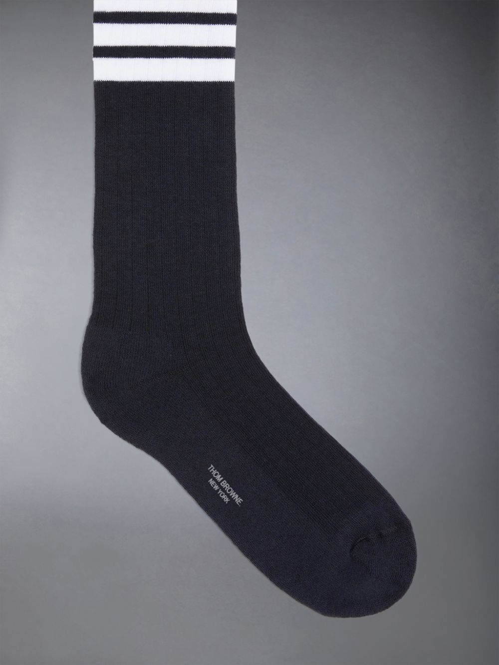 Navy Women Thom Browne Cotton Athletic Mid-calf 4-Bar Socks | KSS98Y27331