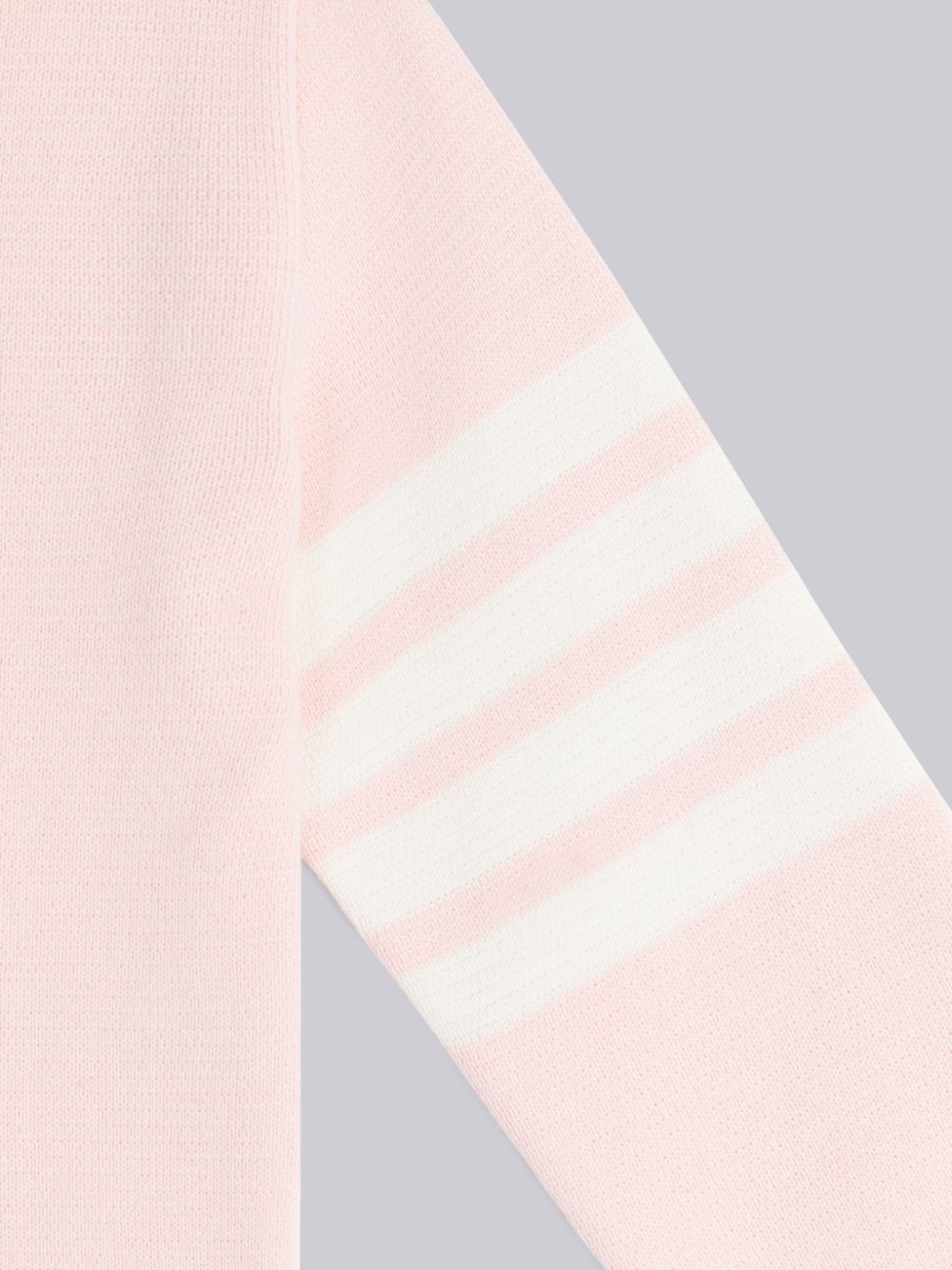 Pink Girls's Thom Browne Light Pink Milano Stitch Cotton 4-Bar Crew Neck Pullover | TQU79D46771