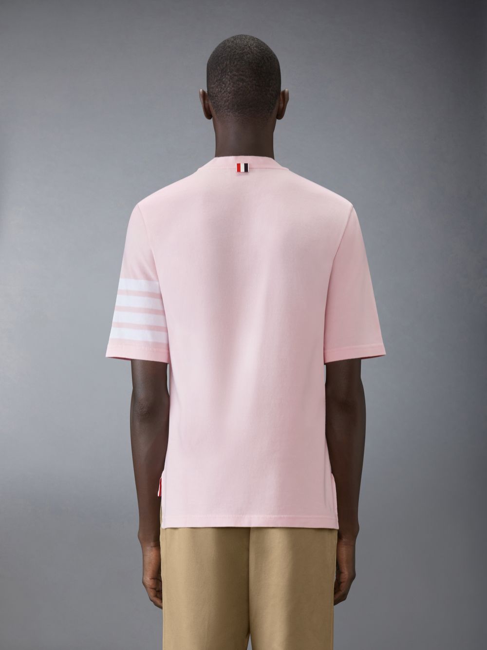 Pink Men Thom Browne Jersey 4-Bar Short Sleeve T Shirts | CHS53O52965