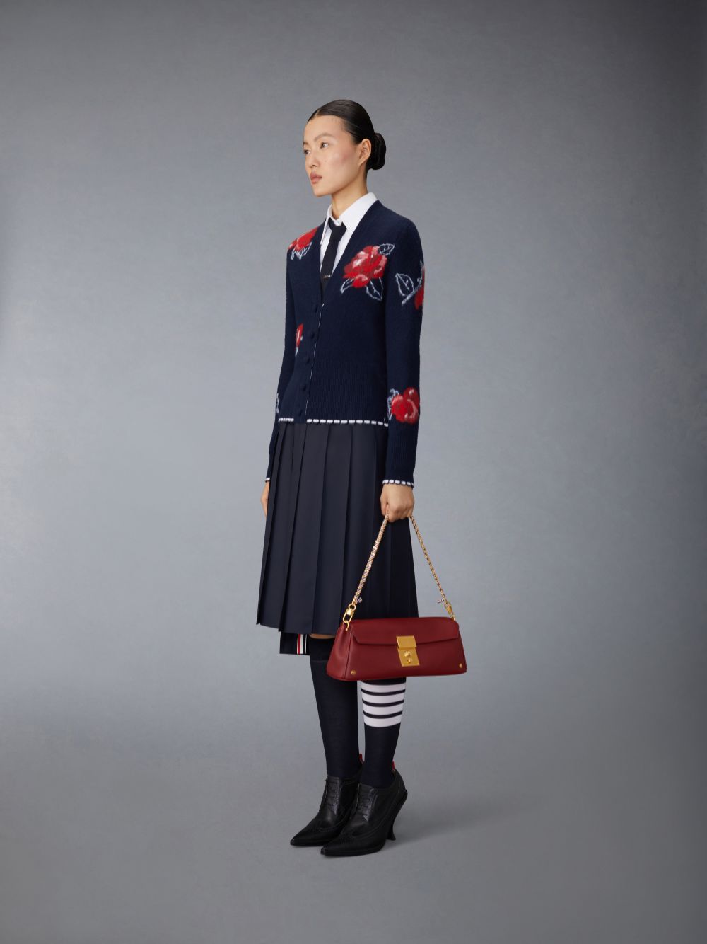 Red Women Thom Browne Soft Pebble Grain Mrs.uette Clutch Bags | PZA58Q24634