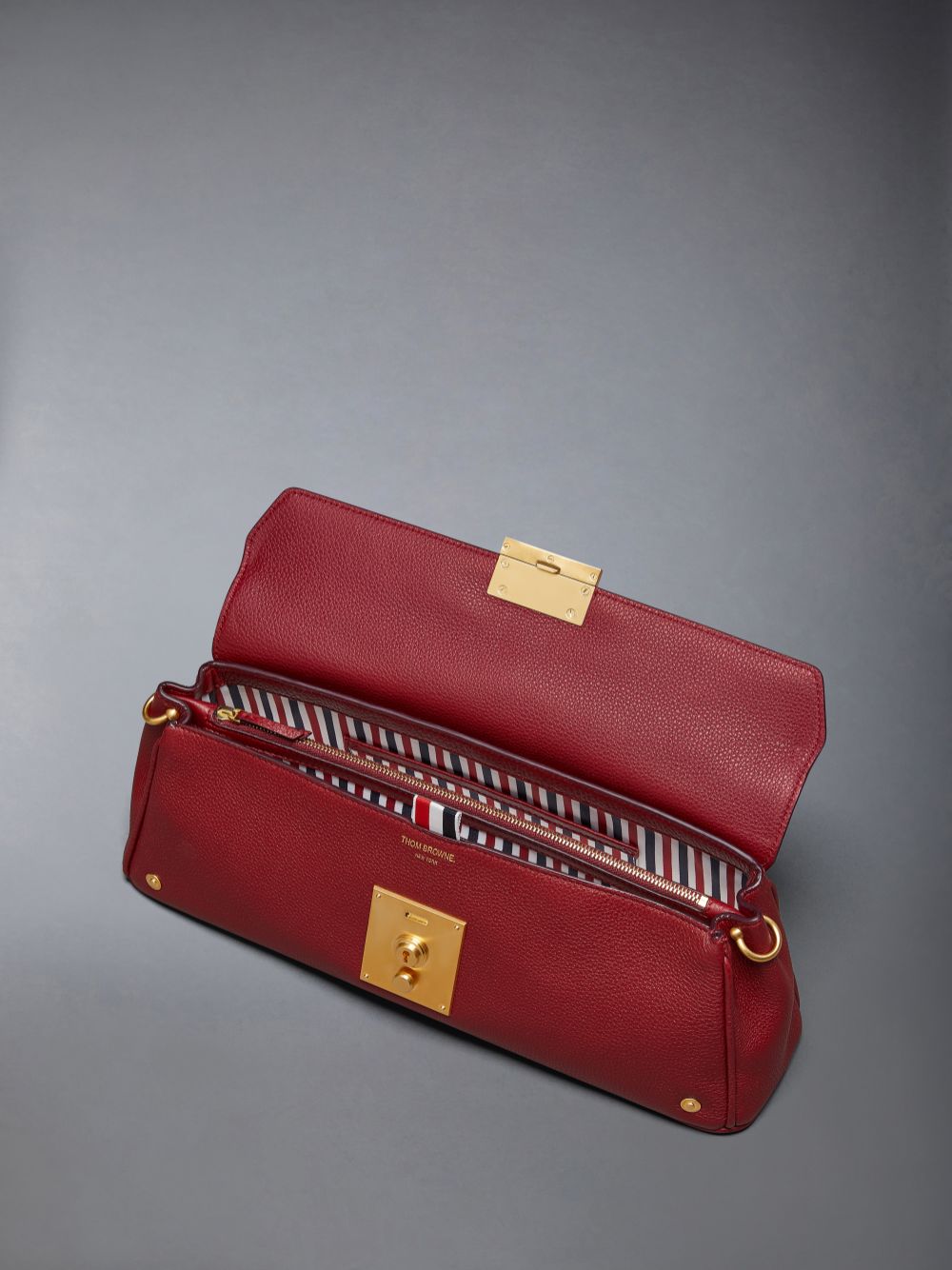 Red Women Thom Browne Soft Pebble Grain Mrs.uette Clutch Bags | PZA58Q24634