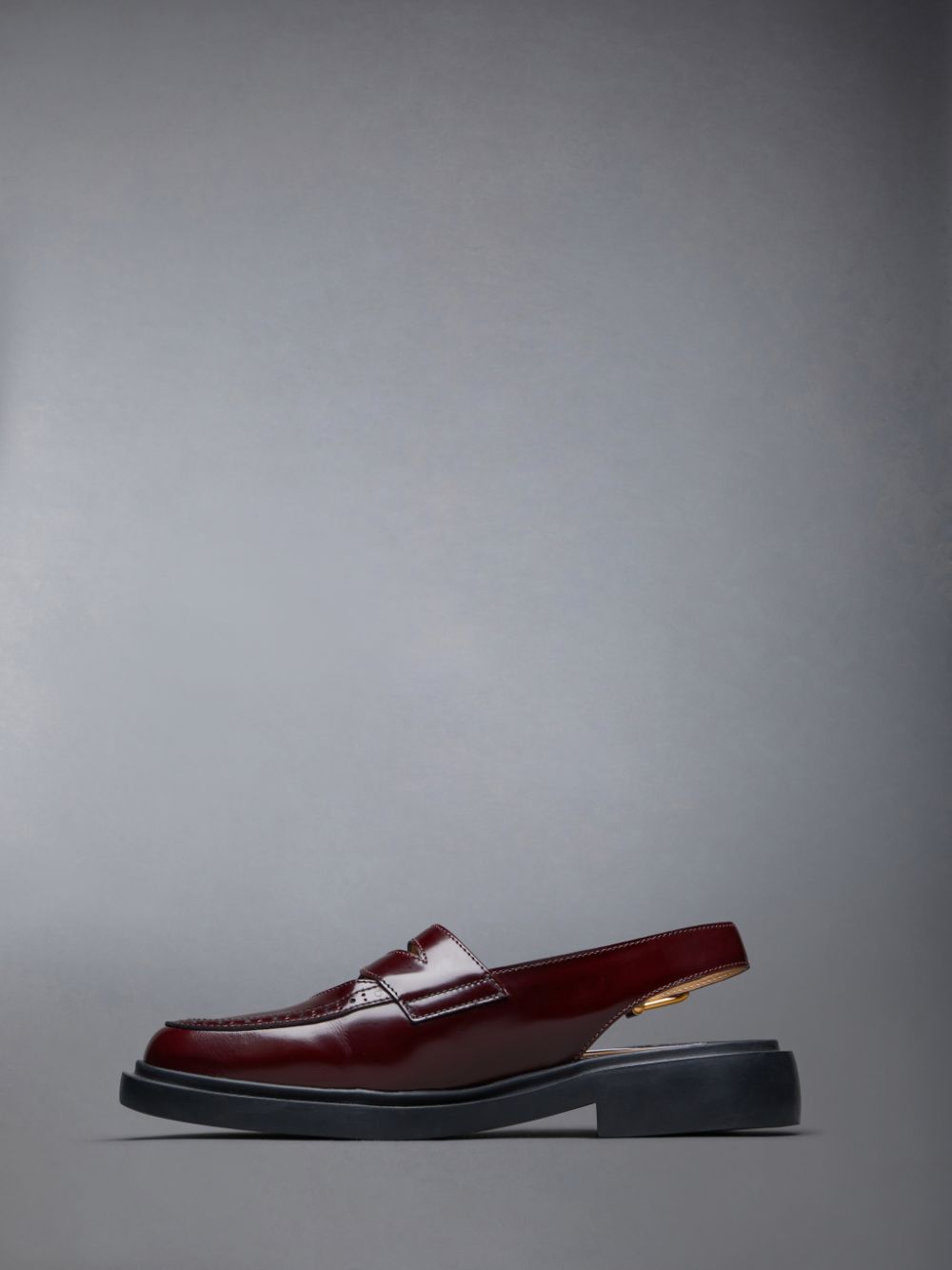 Red Women Thom Browne Spazzolato Slingback Penny Loafers | PSM53N54337
