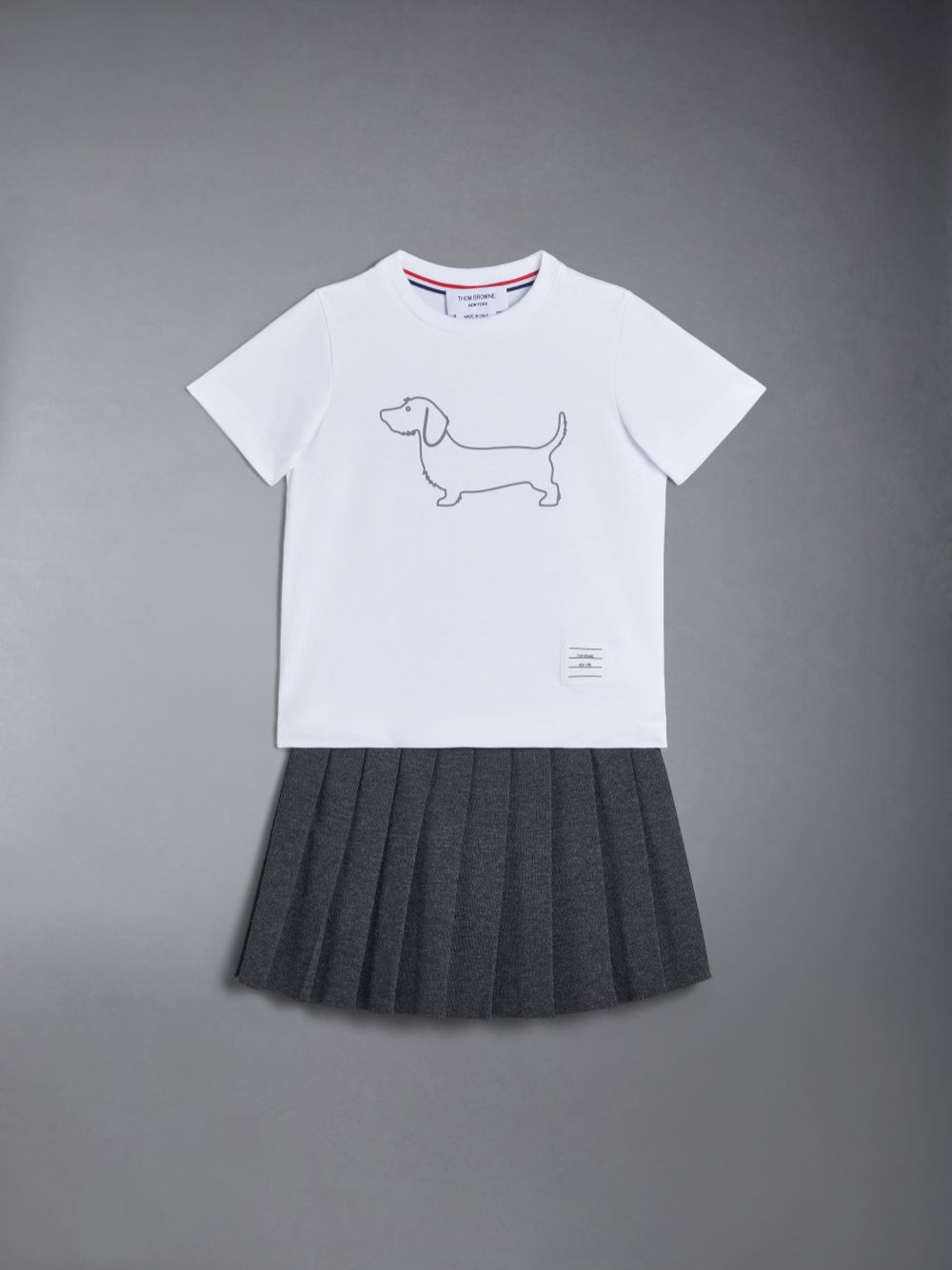 White Girls's Thom Browne Cotton Hector T Shirts | QCW54A48496