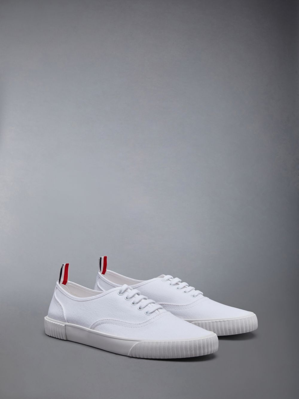 White Men Thom Browne Canvas Heritage Sneakers | PEZ59T29441