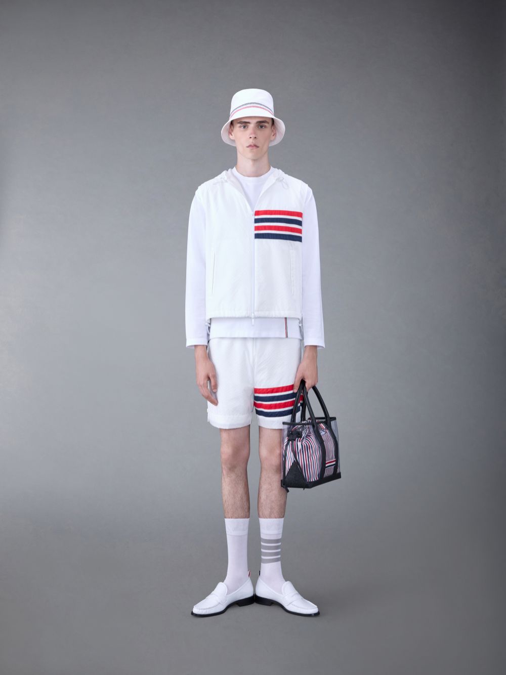 White Men Thom Browne Jersey Oversized T Shirts | NTV46Q97557