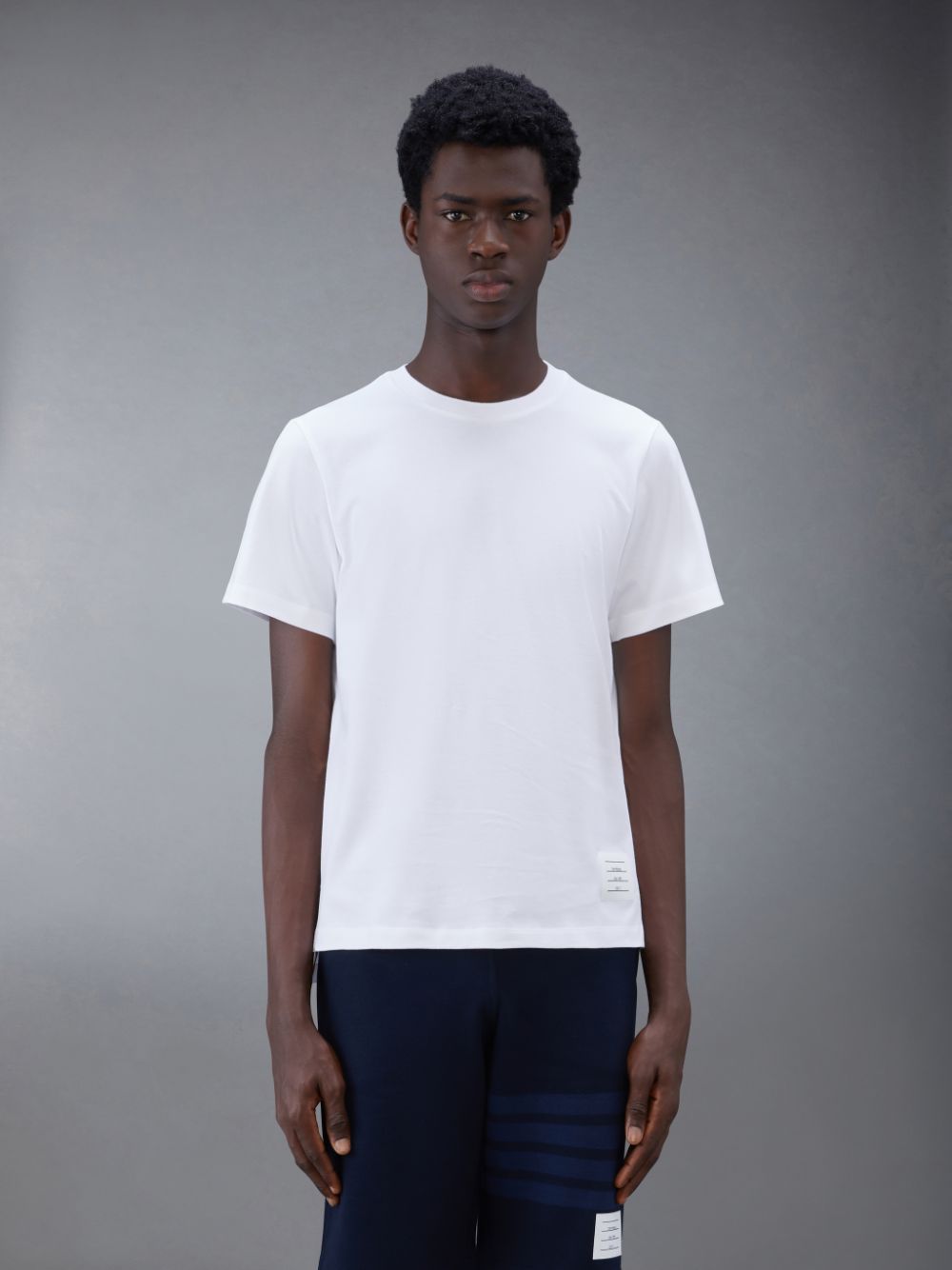 White Men Thom Browne Jersey Relaxed Side Slit T Shirts | ARI25E56270