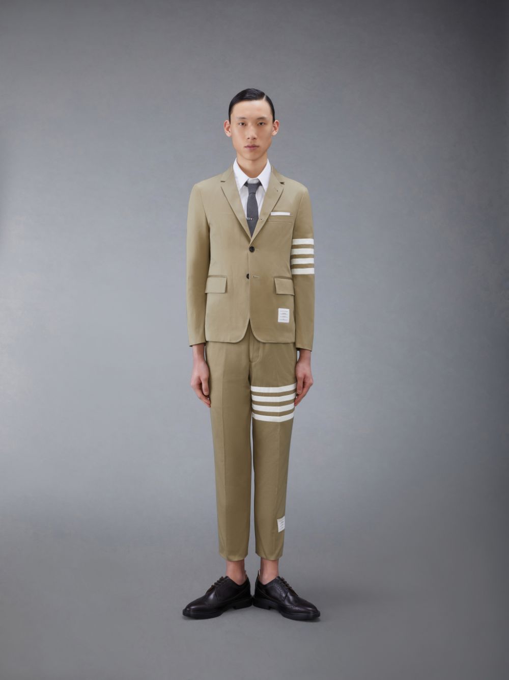 White Men Thom Browne Oxford 4-Bar Short Sleeve Shirts | HEI20A74190