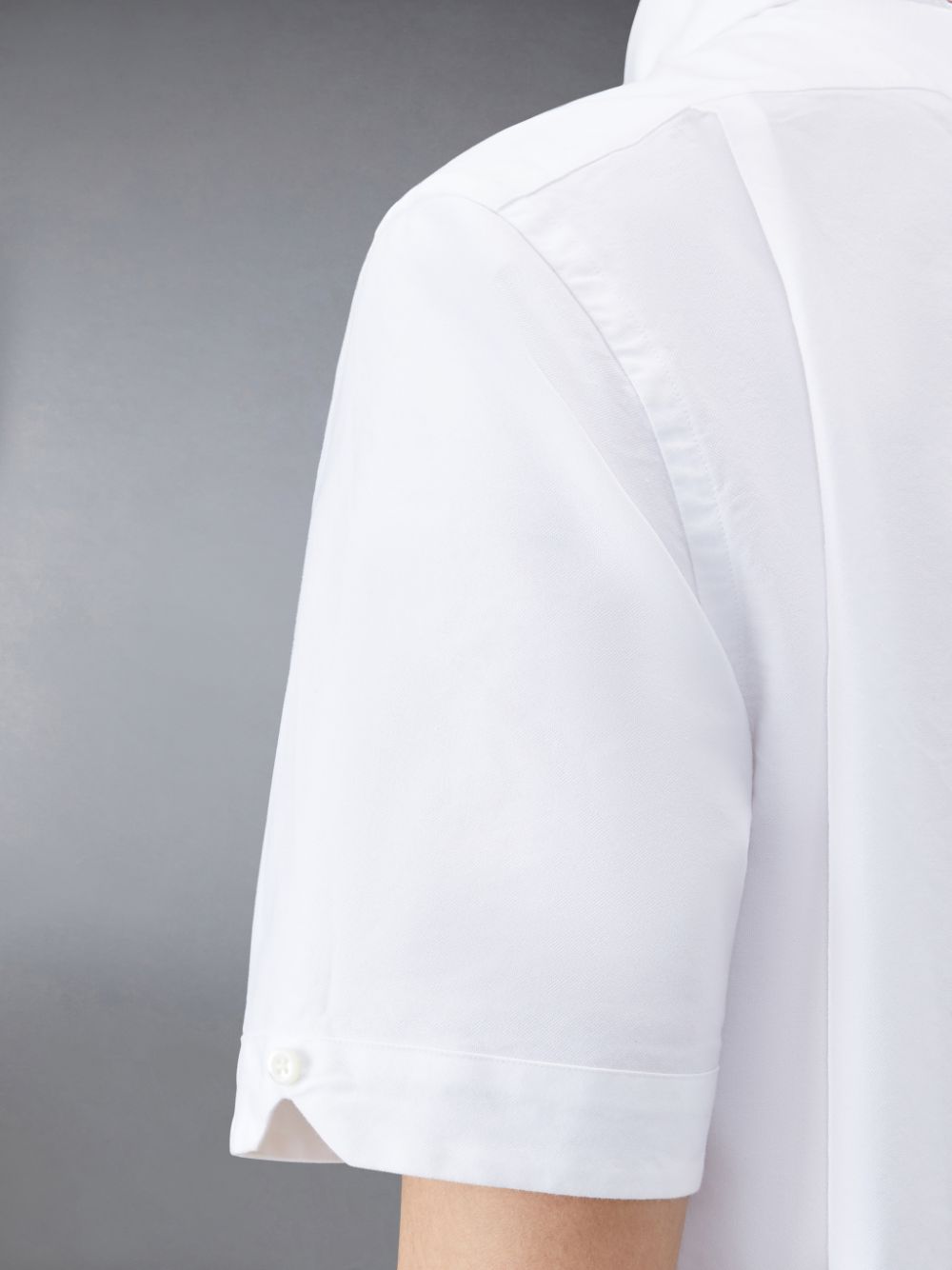 White Men Thom Browne Oxford Short Sleeve Shirts | RFF22E63423
