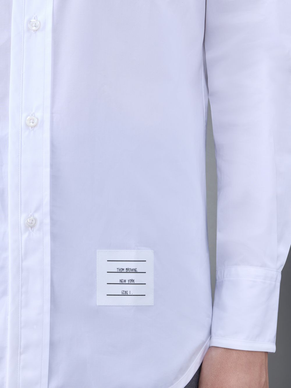 White Men Thom Browne Poplin Tipping Shirts | EUO69N63360