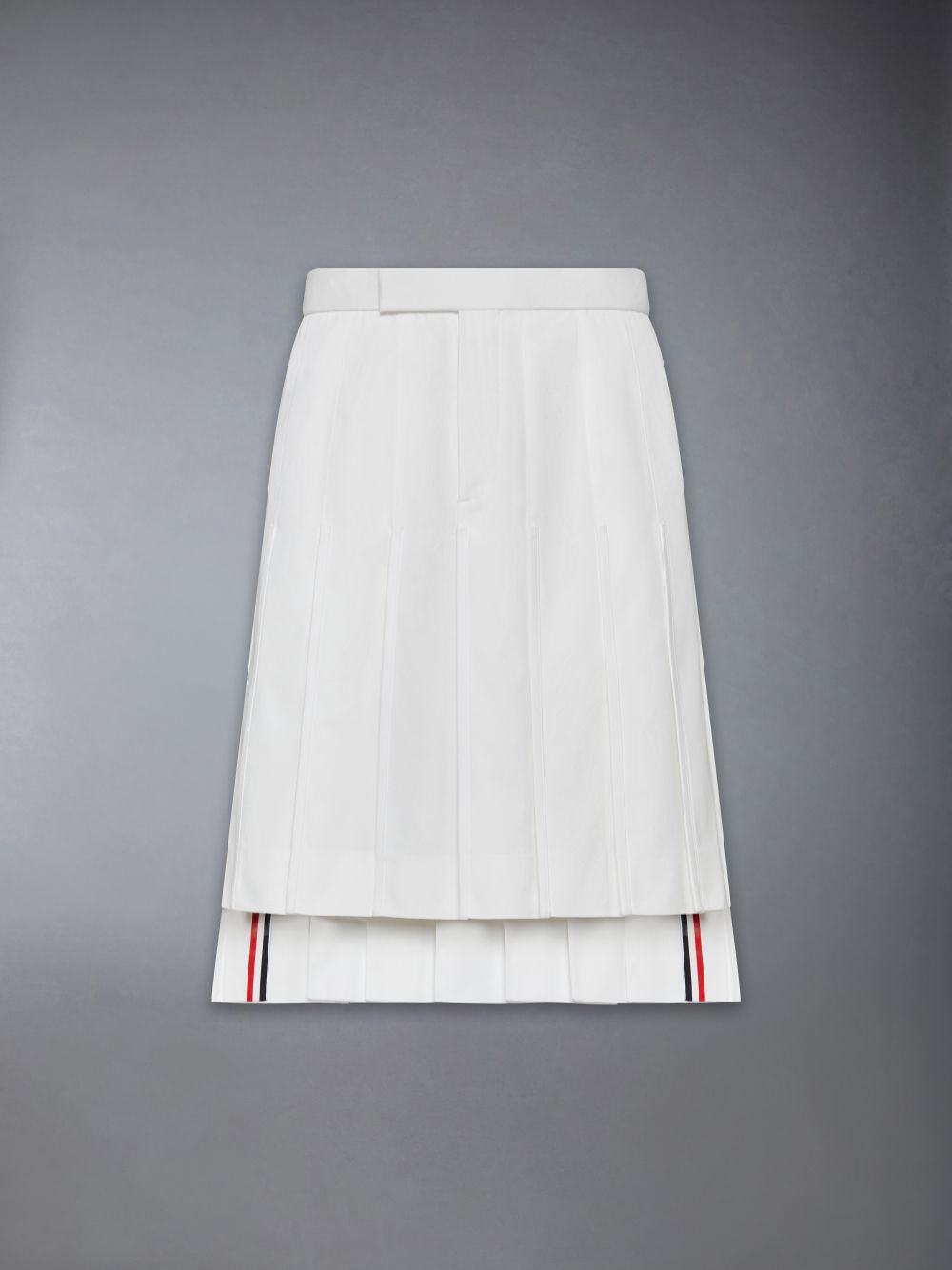White Men Thom Browne Typewriter Self Tipping Midi Classic Pleated Skirts | TTB92V71367