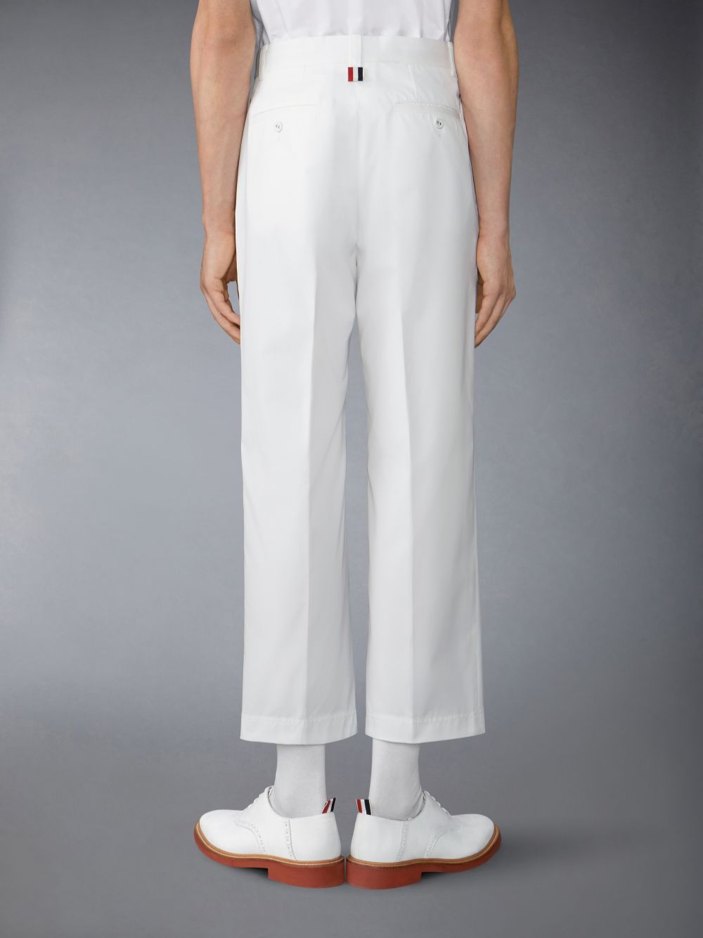 White Men Thom Browne Typewriter Unconstructed Straight Leg Pants | YFK32Y99533