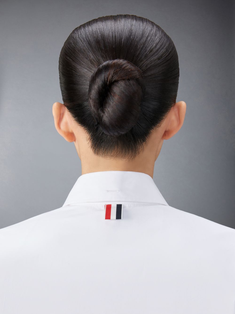 White Women Thom Browne Cotton Armband Easy Fit Maxi Shirt Dress | JLL70U38981