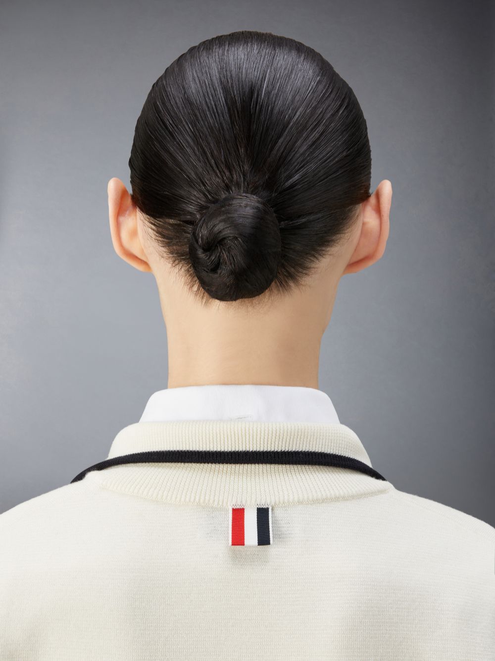 White Women Thom Browne Wool Funnel Neck Full Zip Cardigan | ICG72L70908