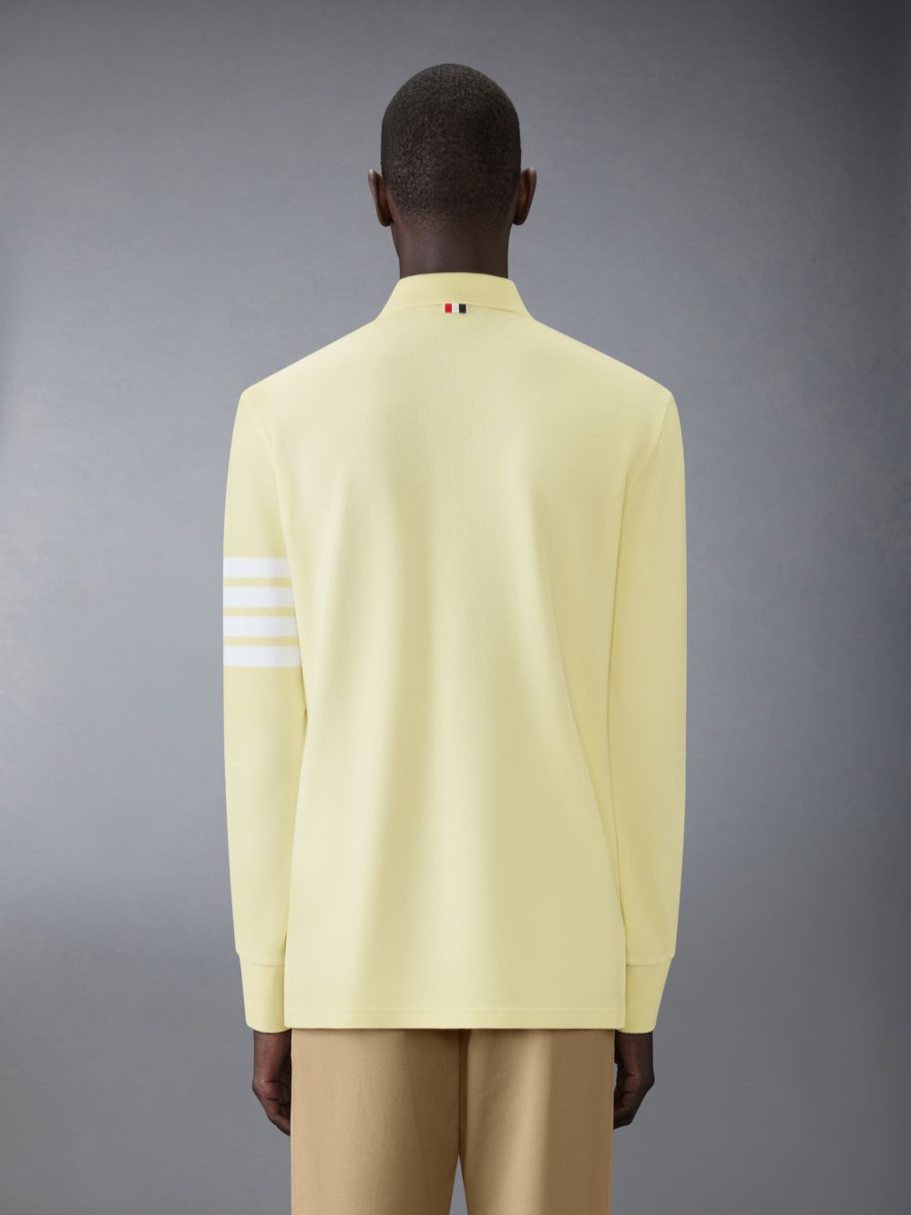 Yellow Men Thom Browne 4-Bar long-sleeve Polo Shirt | NPI67H88063