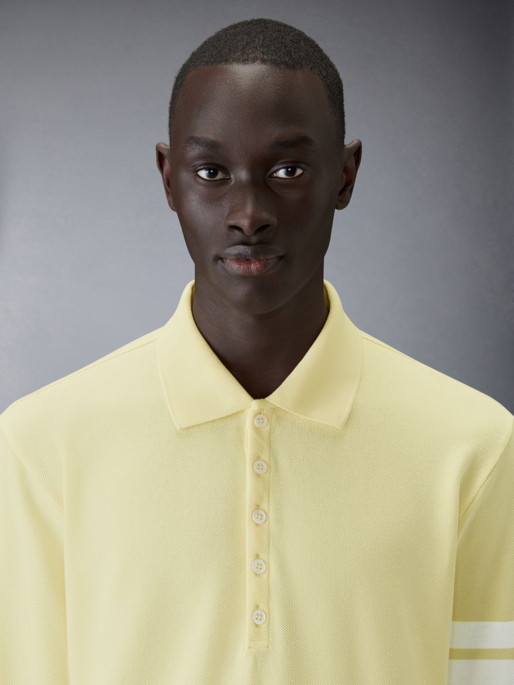 Yellow Men Thom Browne 4-Bar long-sleeve Polo Shirt | NPI67H88063