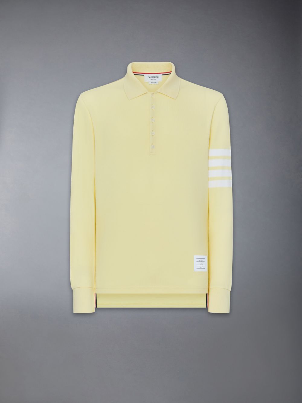 Yellow Men Thom Browne 4-Bar long-sleeve Polo Shirt | NPI67H88063
