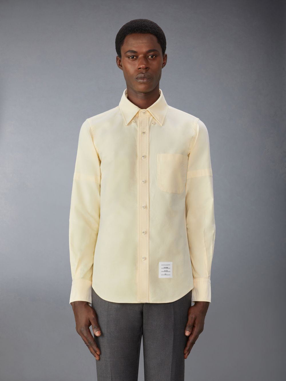 Yellow Men Thom Browne Oxford Armband Shirts | NBK63Y70002