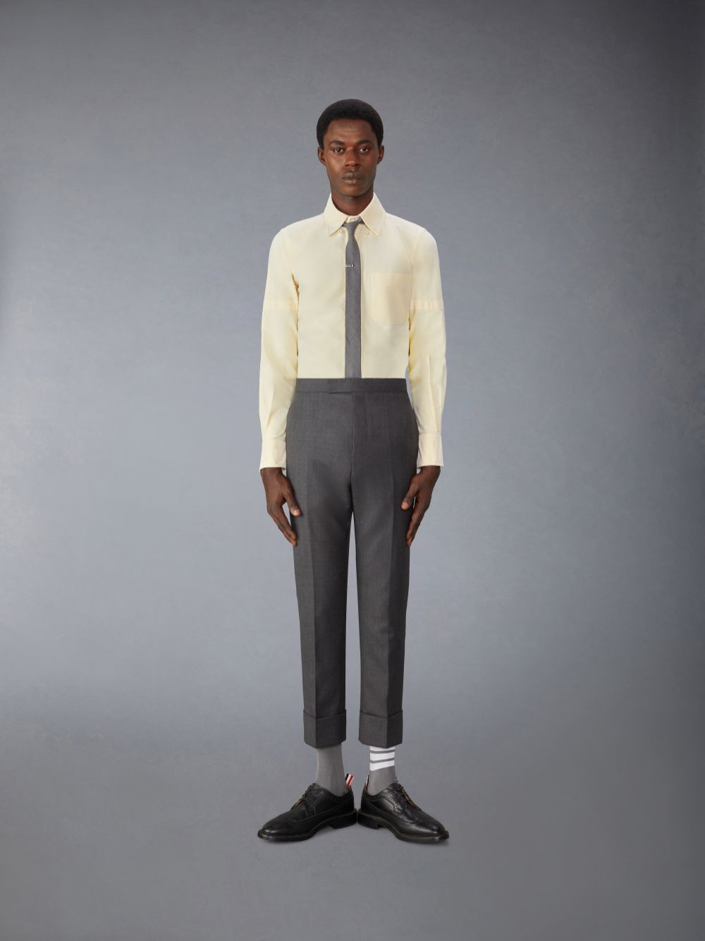 Yellow Men Thom Browne Oxford Armband Shirts | NBK63Y70002