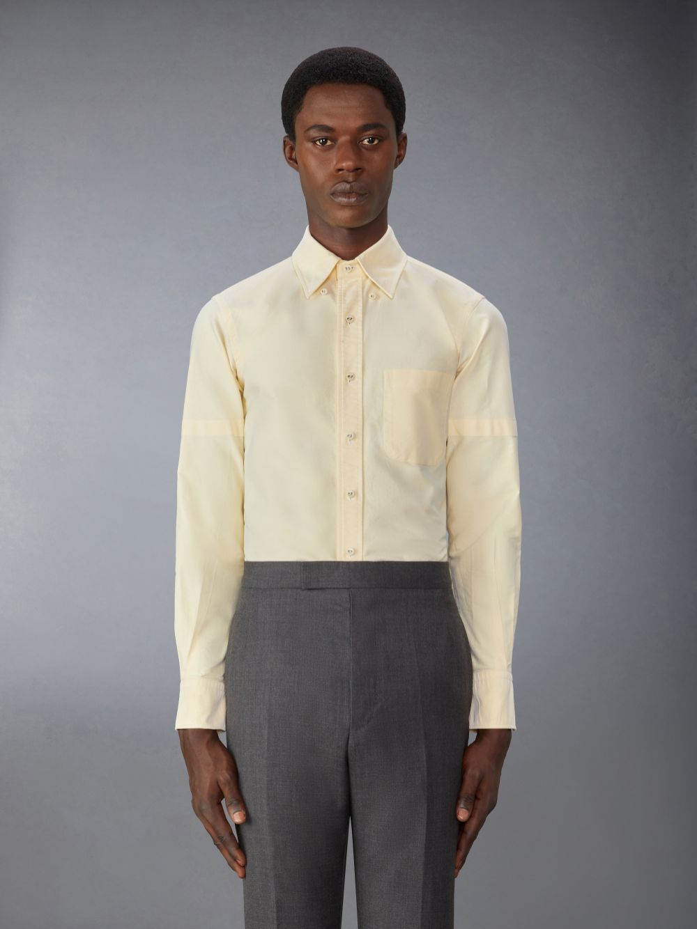 Yellow Men Thom Browne Oxford Armband Shirts | NBK63Y70002